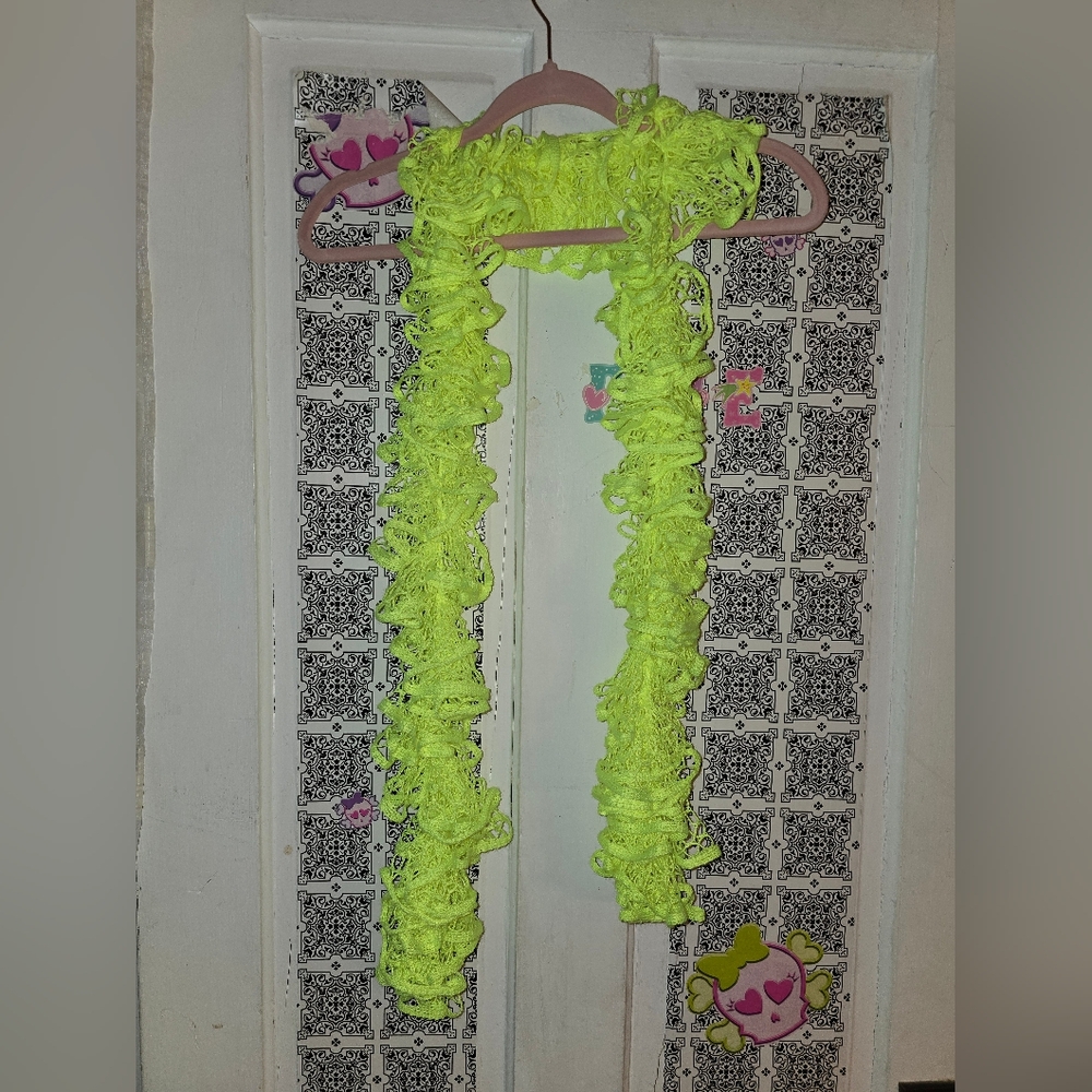 Yellow handmade scarf